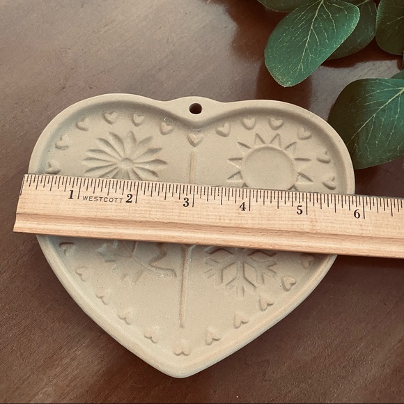 PAMPERED CHEF Clay Cookie Mold 1997 Seasons of the Heart Grandmillenial - Picture 3 of 5